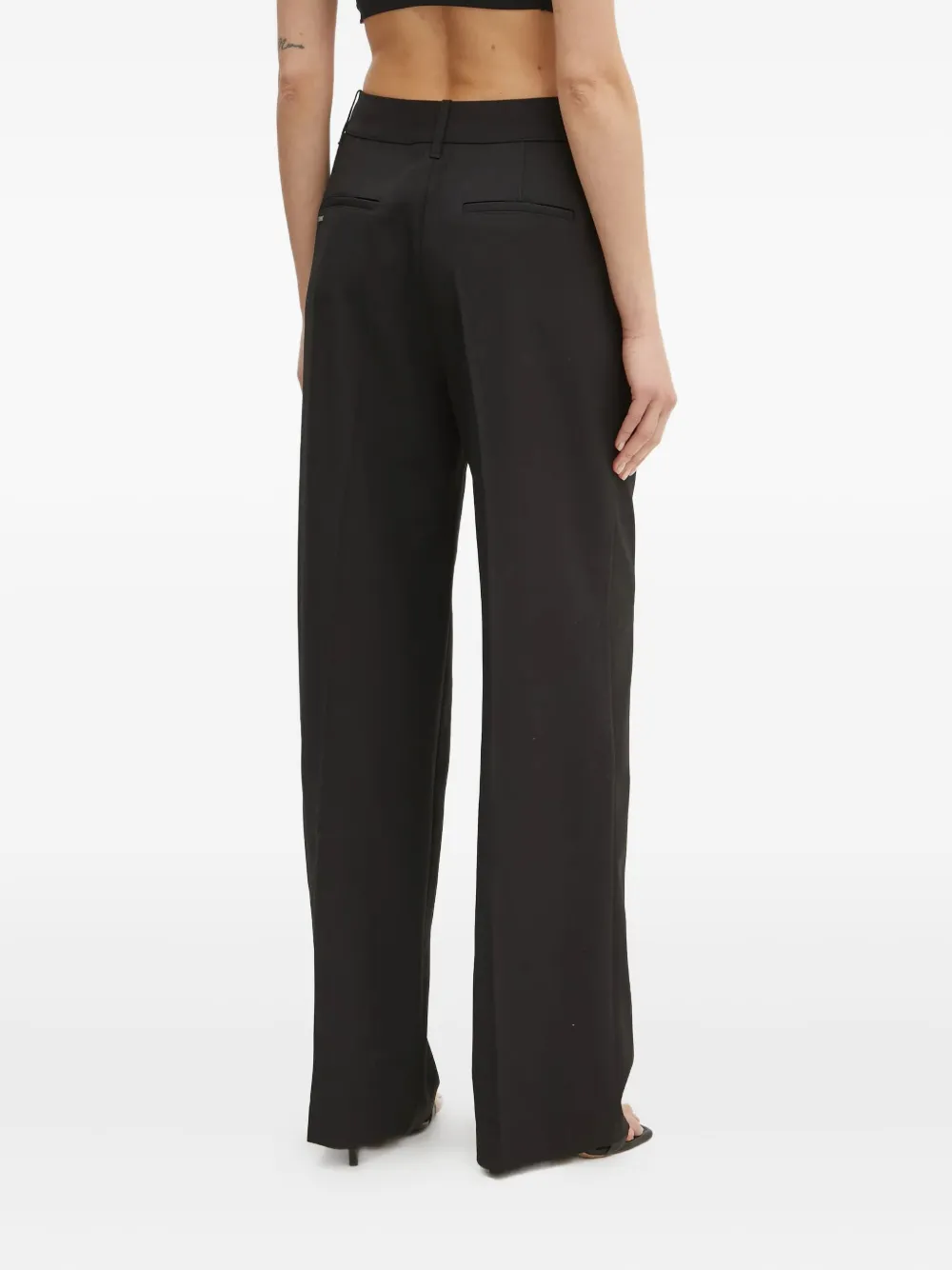 Guess Usa Pleat-detail Trousers In Black
