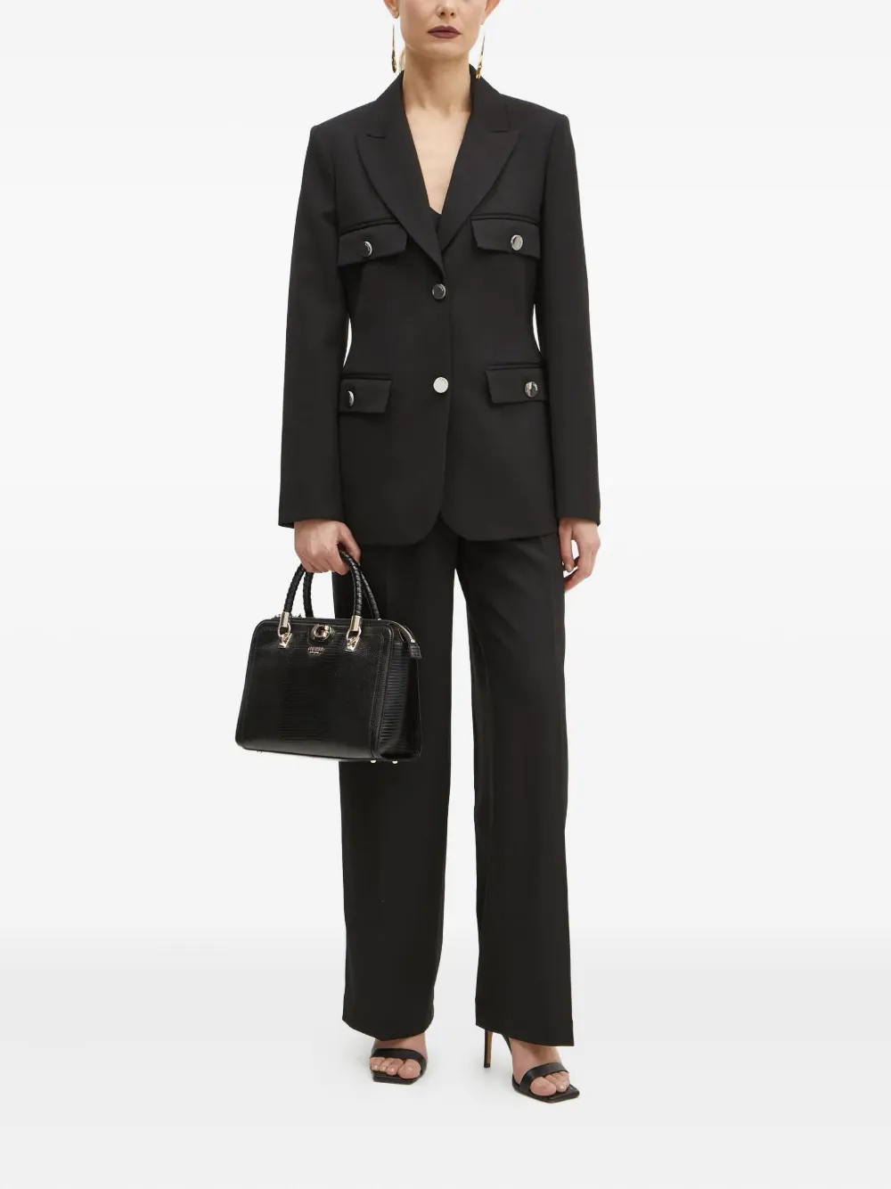 GUESS USA Broek met geplooid detail - Zwart