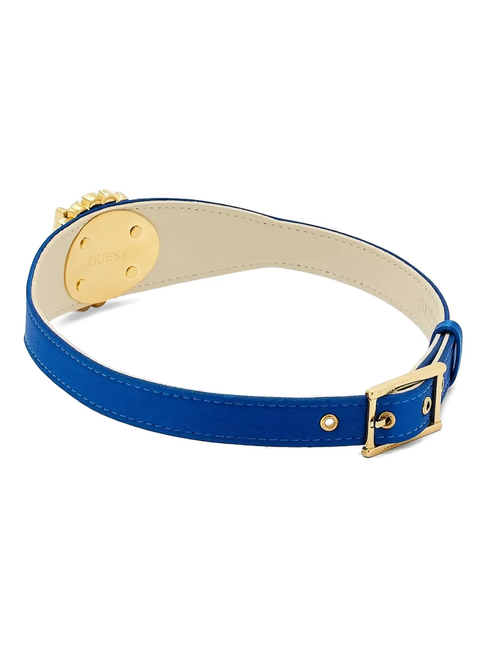 GUESS USA embellished logo necklace - Blauw