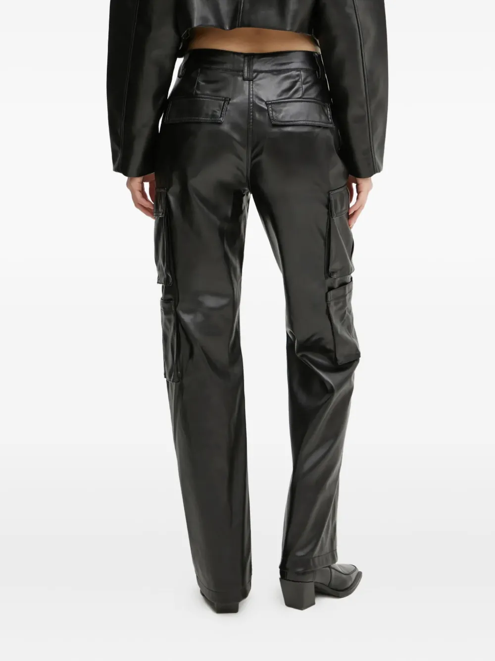 Guess Usa Cargo-pocket Trousers In Black