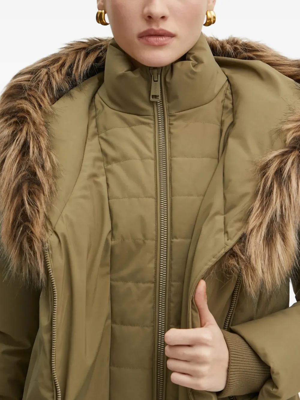 Guess Usa Hooded Jacket In Green