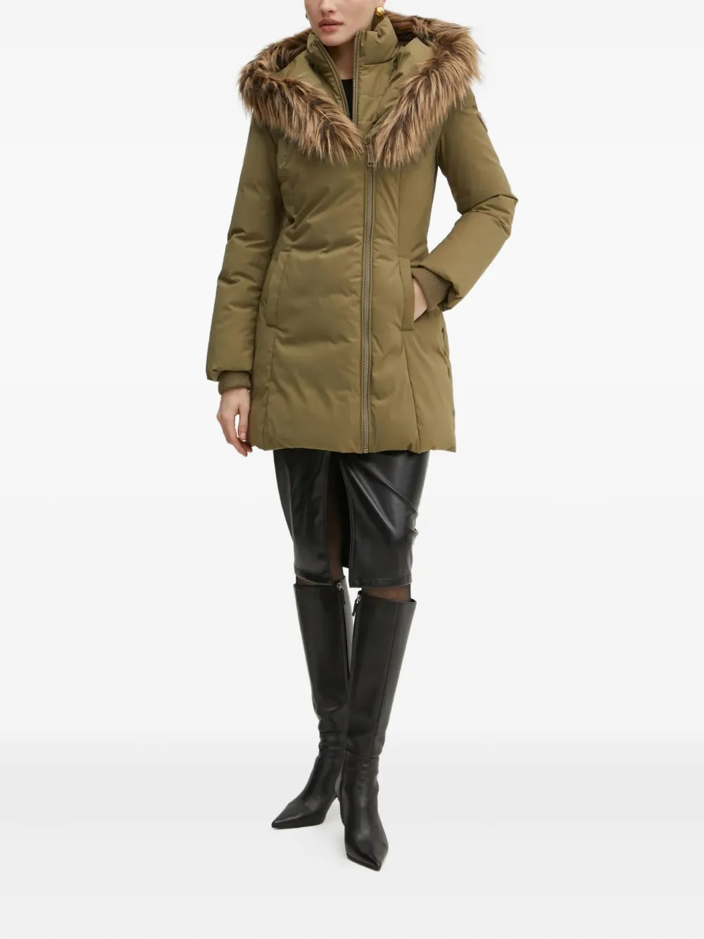 Guess Usa Hooded Jacket In Green