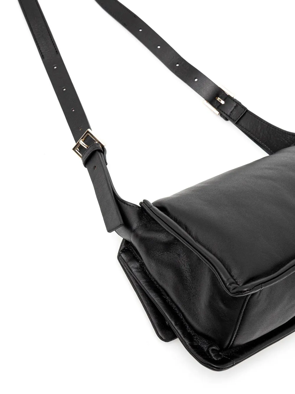 GUESS USA Leren crossbodytas Zwart