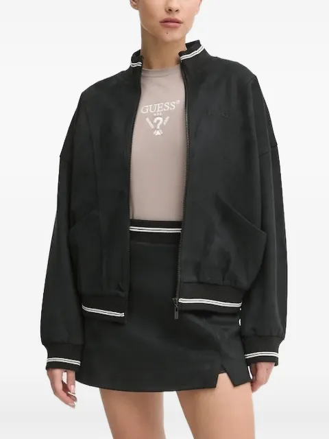 GUESS USA zip-up ribbed-collar sweatshirt