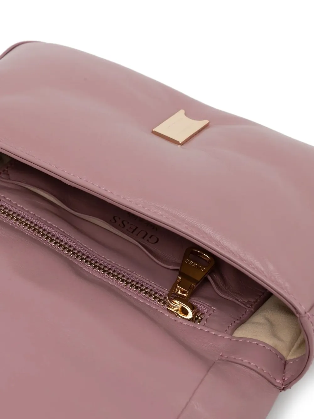 GUESS USA G-logo flap-top satchel Roze