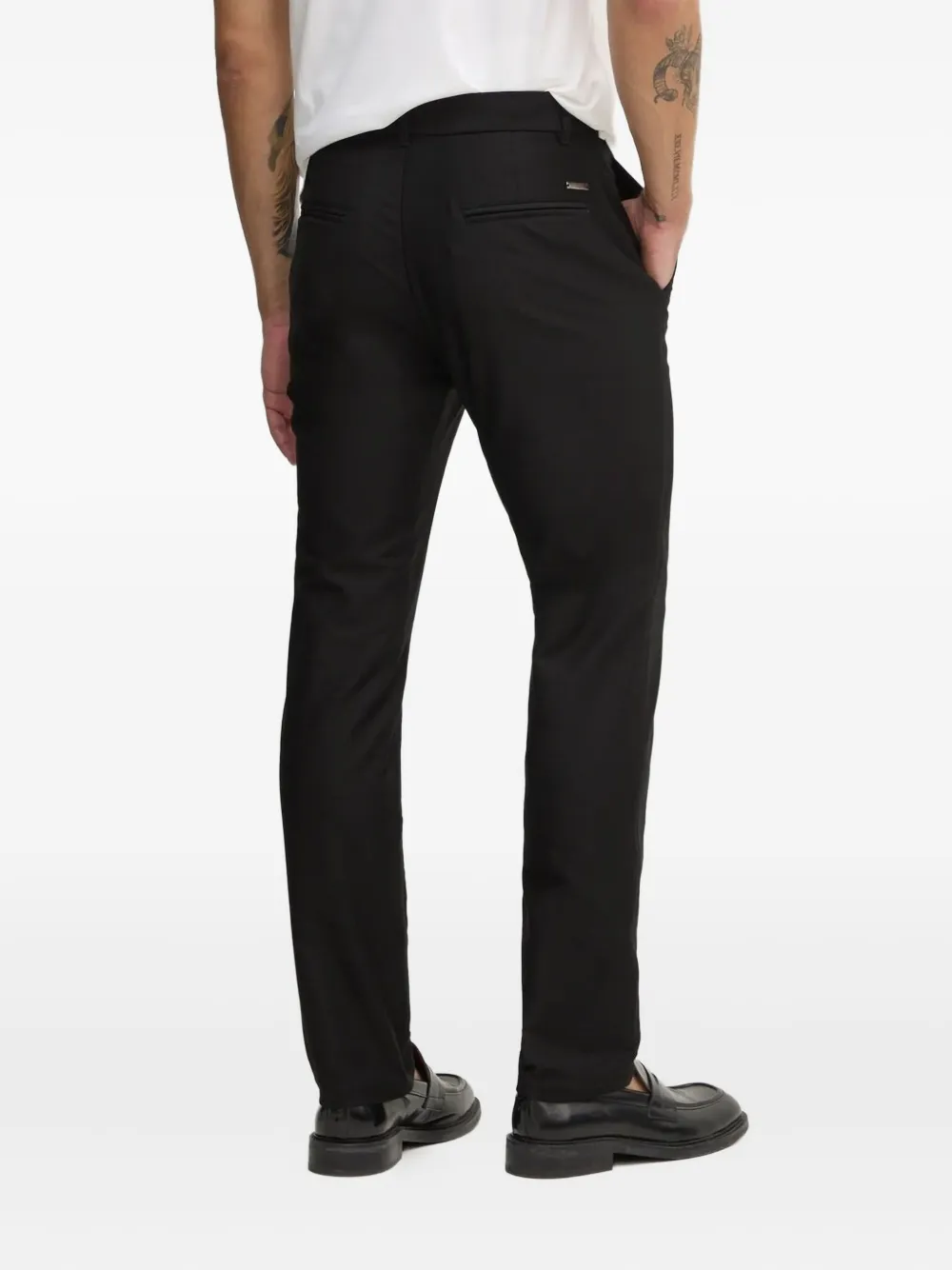 GUESS USA logo-plaque trousers - Zwart