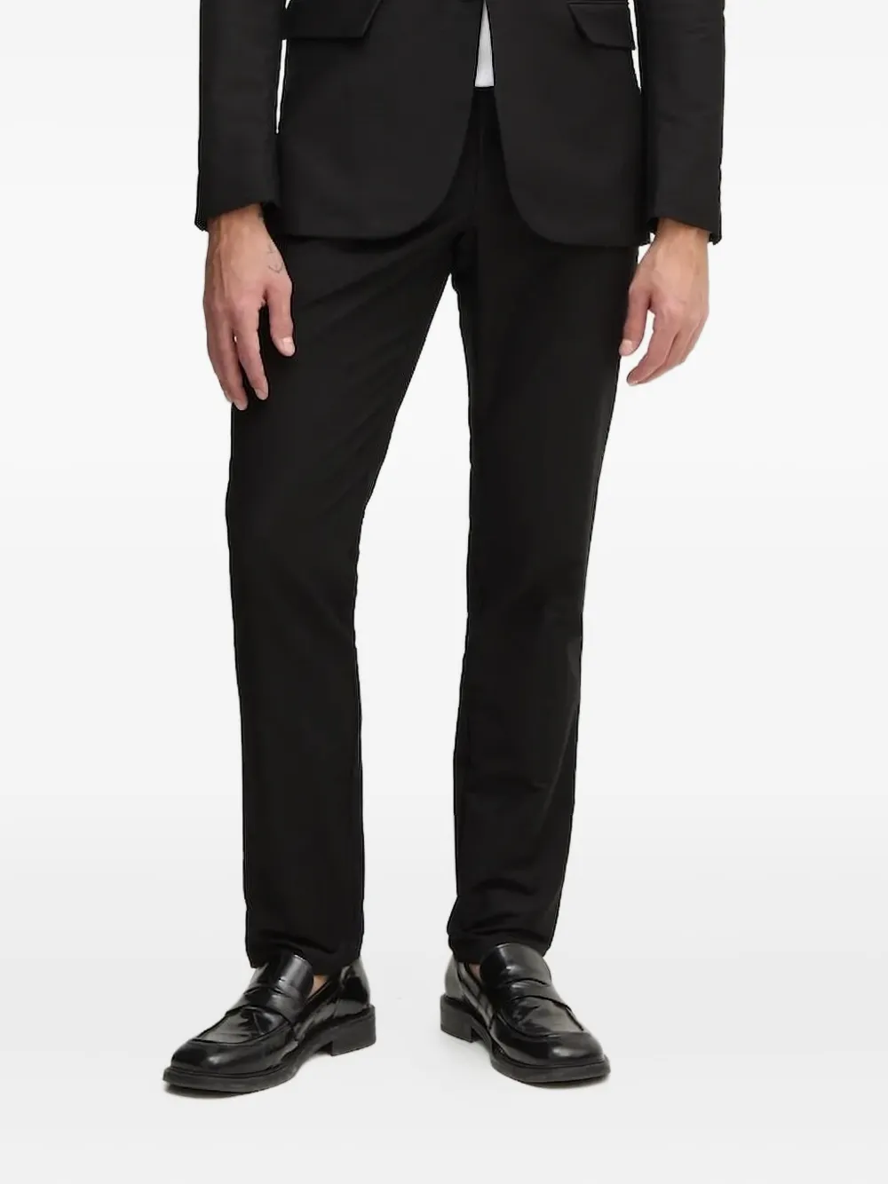 GUESS USA Broek met logoplakkaat Zwart