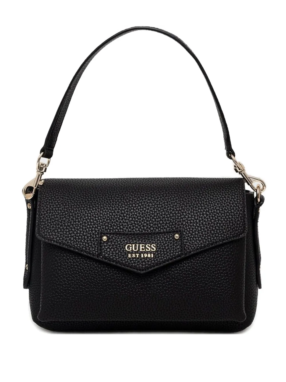 GUESS USA ロゴ ショルダーバッグ - ブラック GUESS USA ロゴ ショルダーバッグ - ブラック