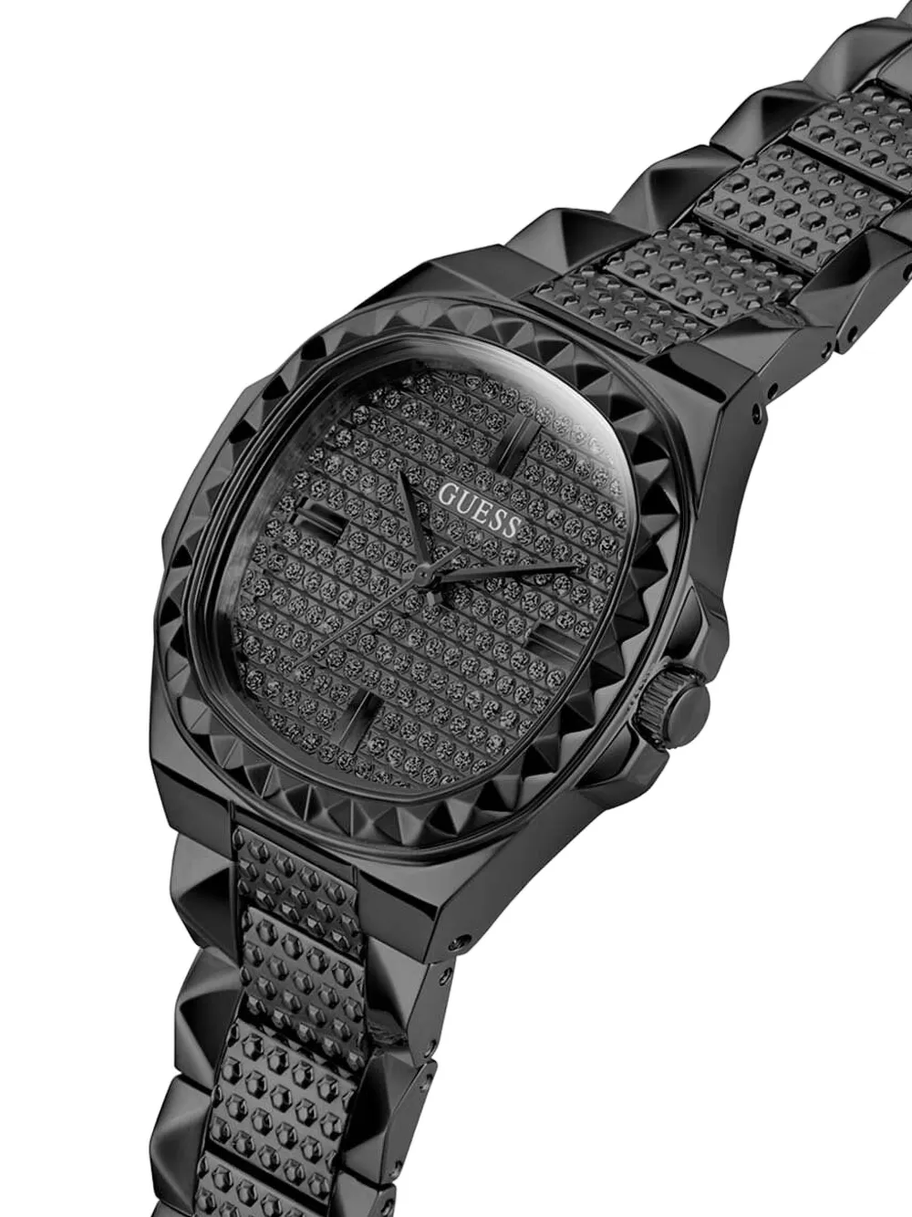 GUESS USA Analogue crystal-embellished 36mm | Grey | Image 1