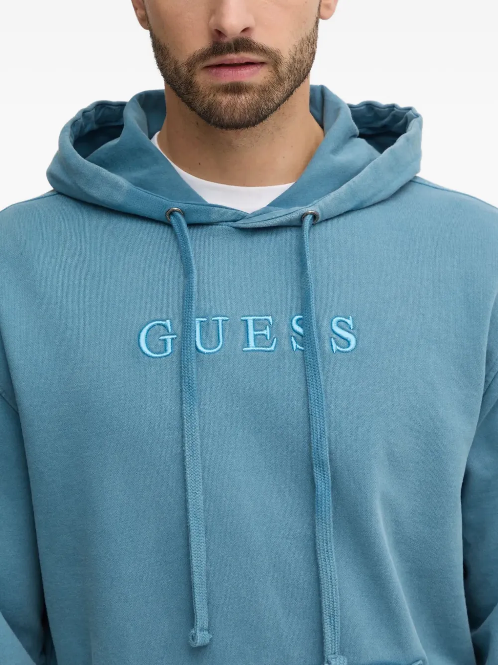 GUESS USA Hoodie met geborduurd logo Blauw