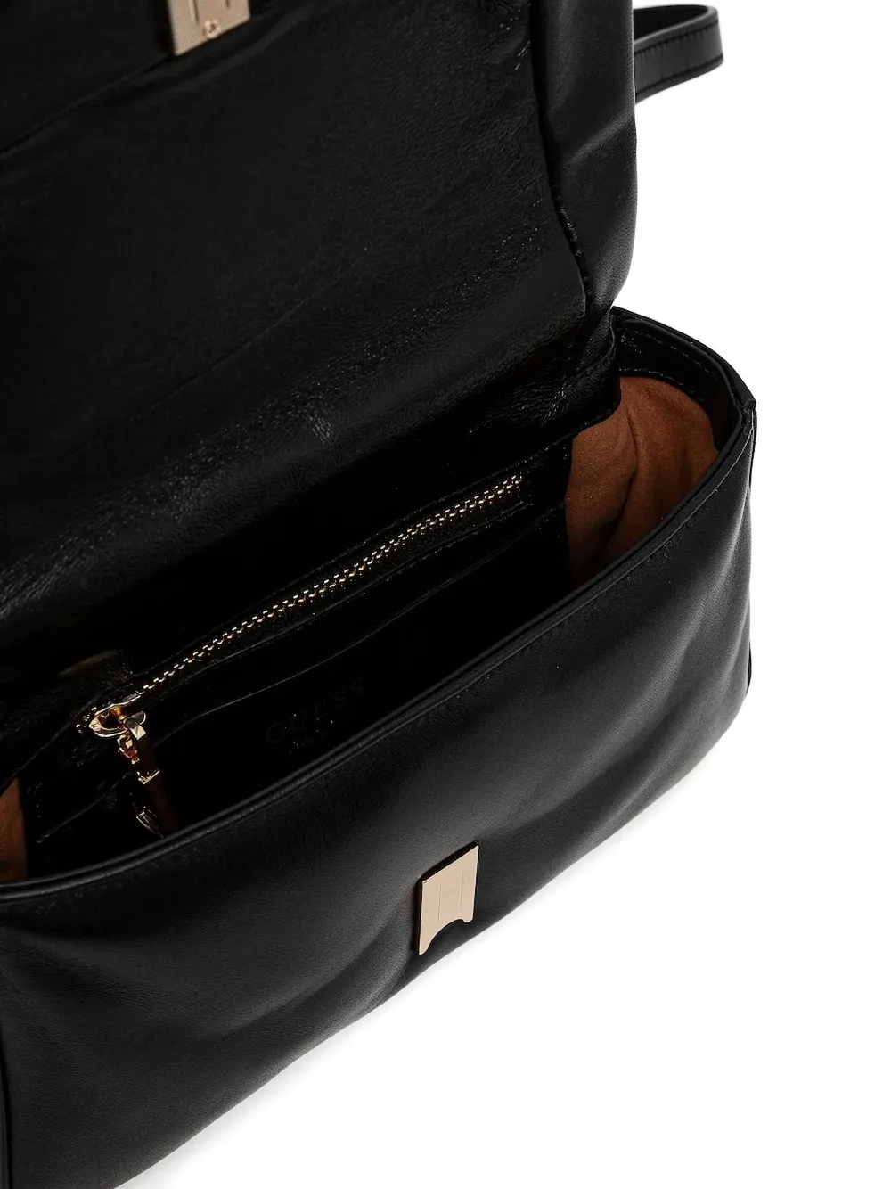 GUESS USA Leren crossbodytas Zwart