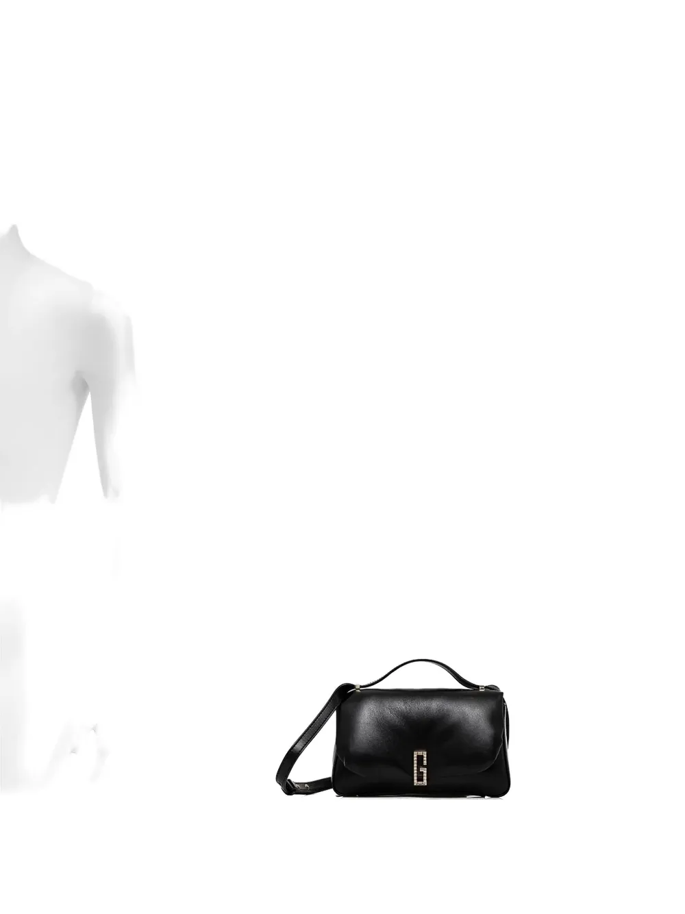 Guess Usa Leather Cross Body Bag In Black