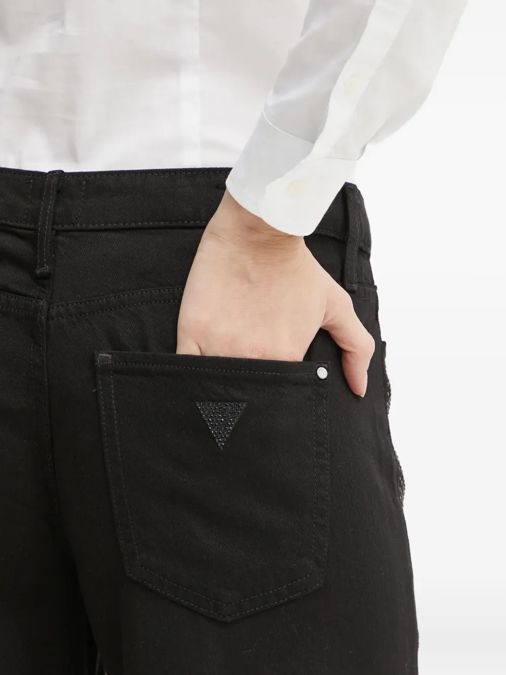 GUESS USA Broek verfraaid met stras Zwart