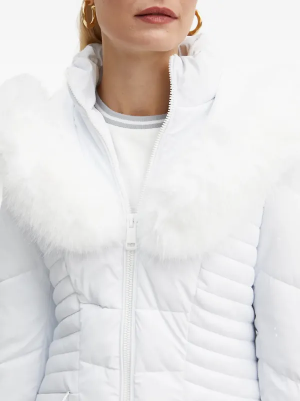 GUESS USA Quilted faux-fur Coat White FARFETCH ID