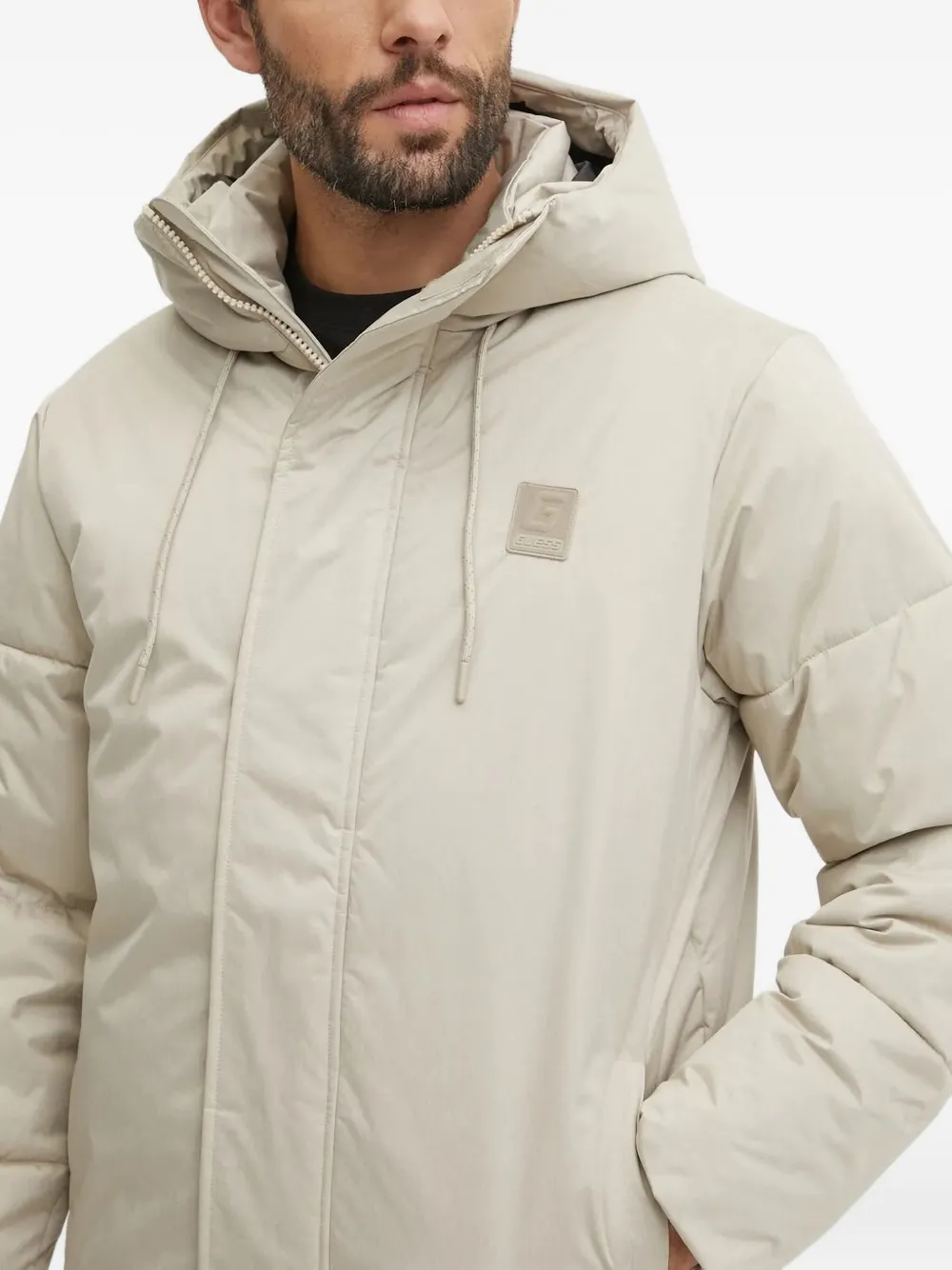 GUESS USA Gewatteerd jack met capuchon Beige