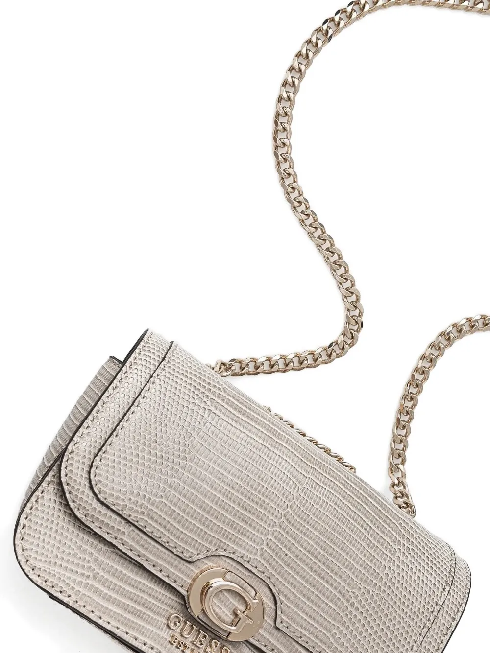 GUESS USA Crossbodytas met slangenleer-effect Beige