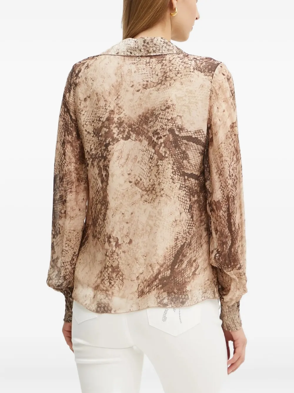 GUESS USA snake-print blouse - Beige
