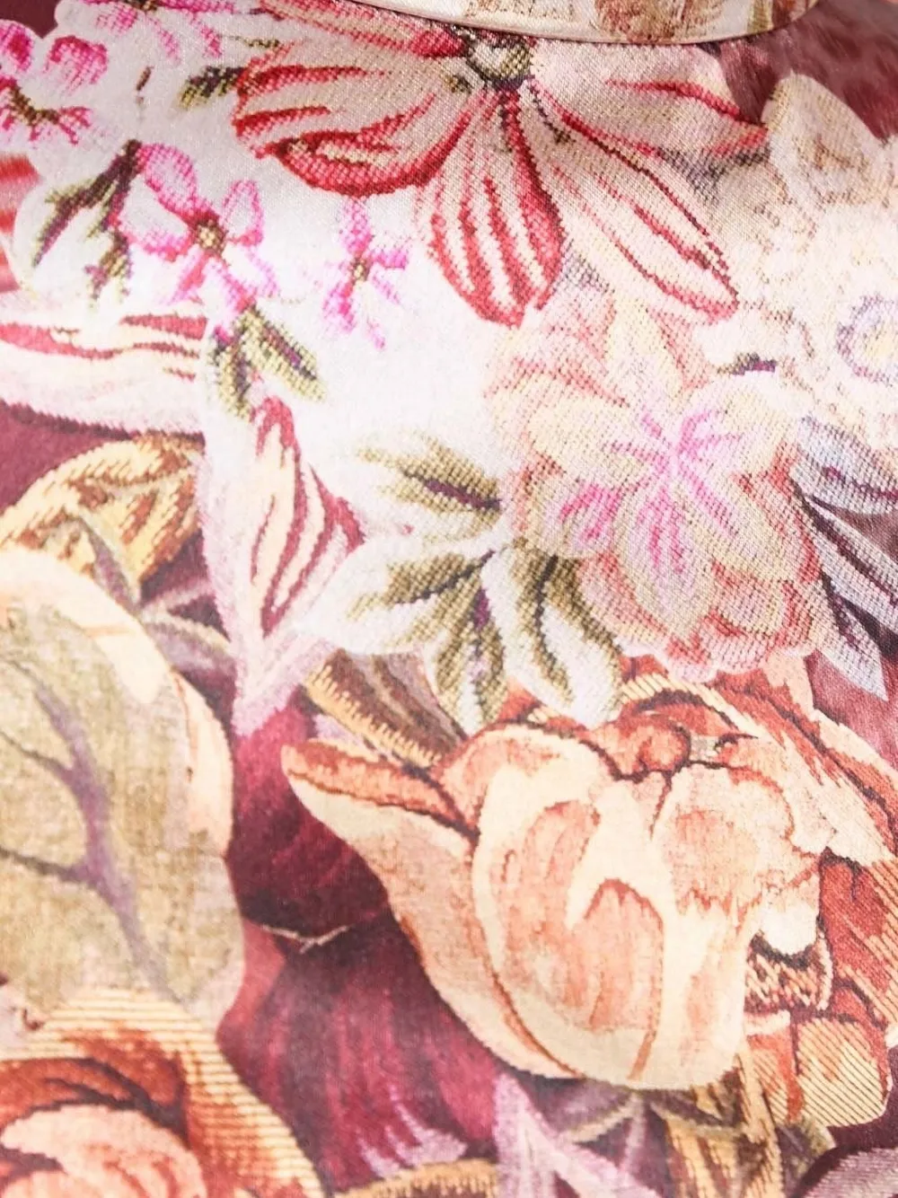GUESS USA Cocktailjurk met bloemenprint en col Roze