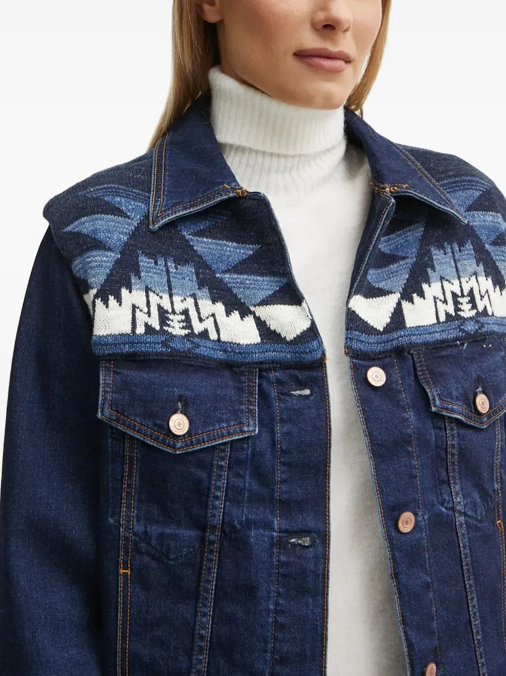 Guess Usa Denim Jacket In Blue