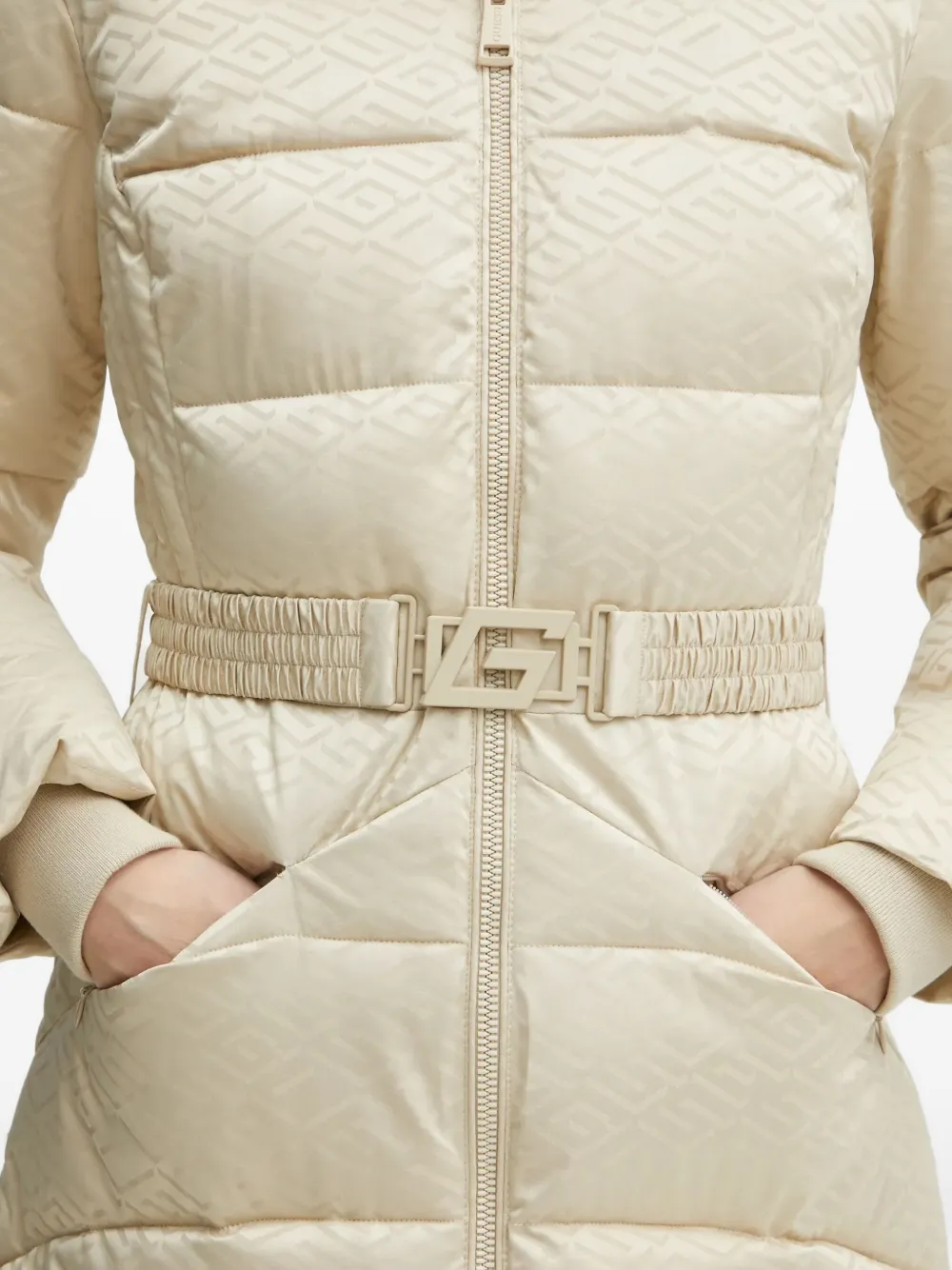 GUESS USA Gewatteerd bikerjack Beige