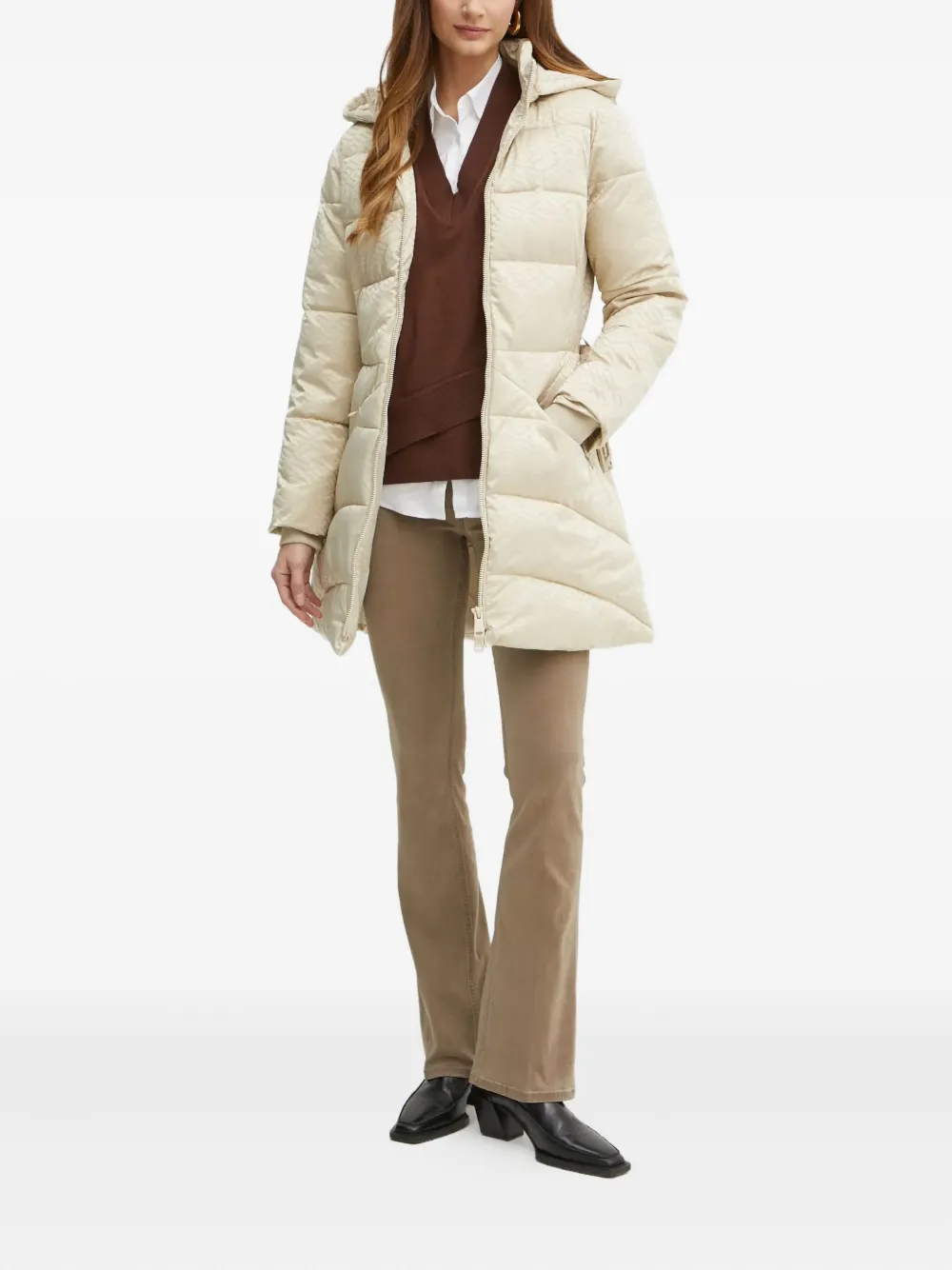 GUESS USA Gewatteerd bikerjack Beige