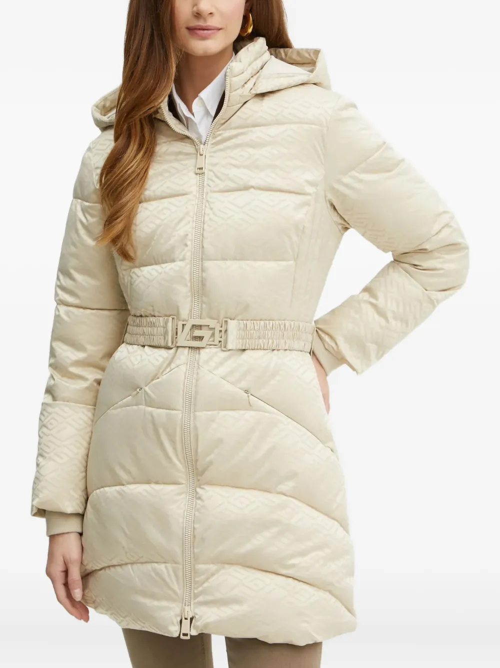 GUESS USA Gewatteerd bikerjack Beige