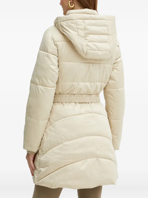 GUESS USA Quilted Belted Jacket Neutrals FARFETCH PH