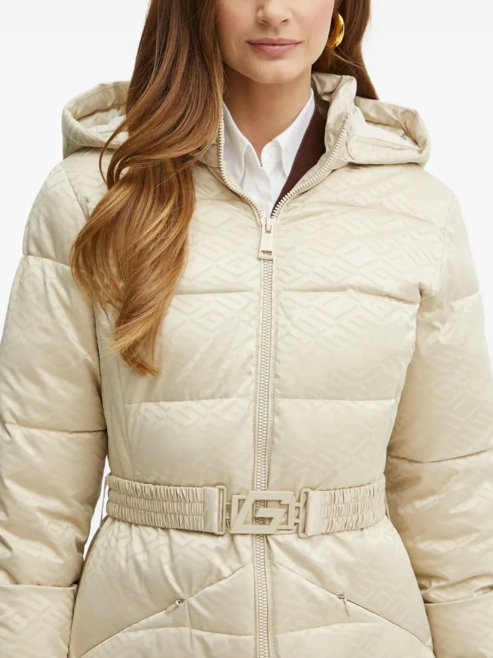 GUESS USA Gewatteerd bikerjack Beige