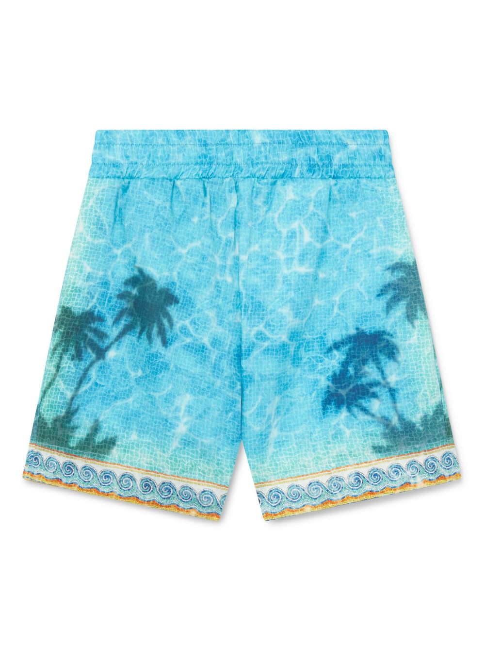 CASABLANCA KIDS printed shorts - Blue