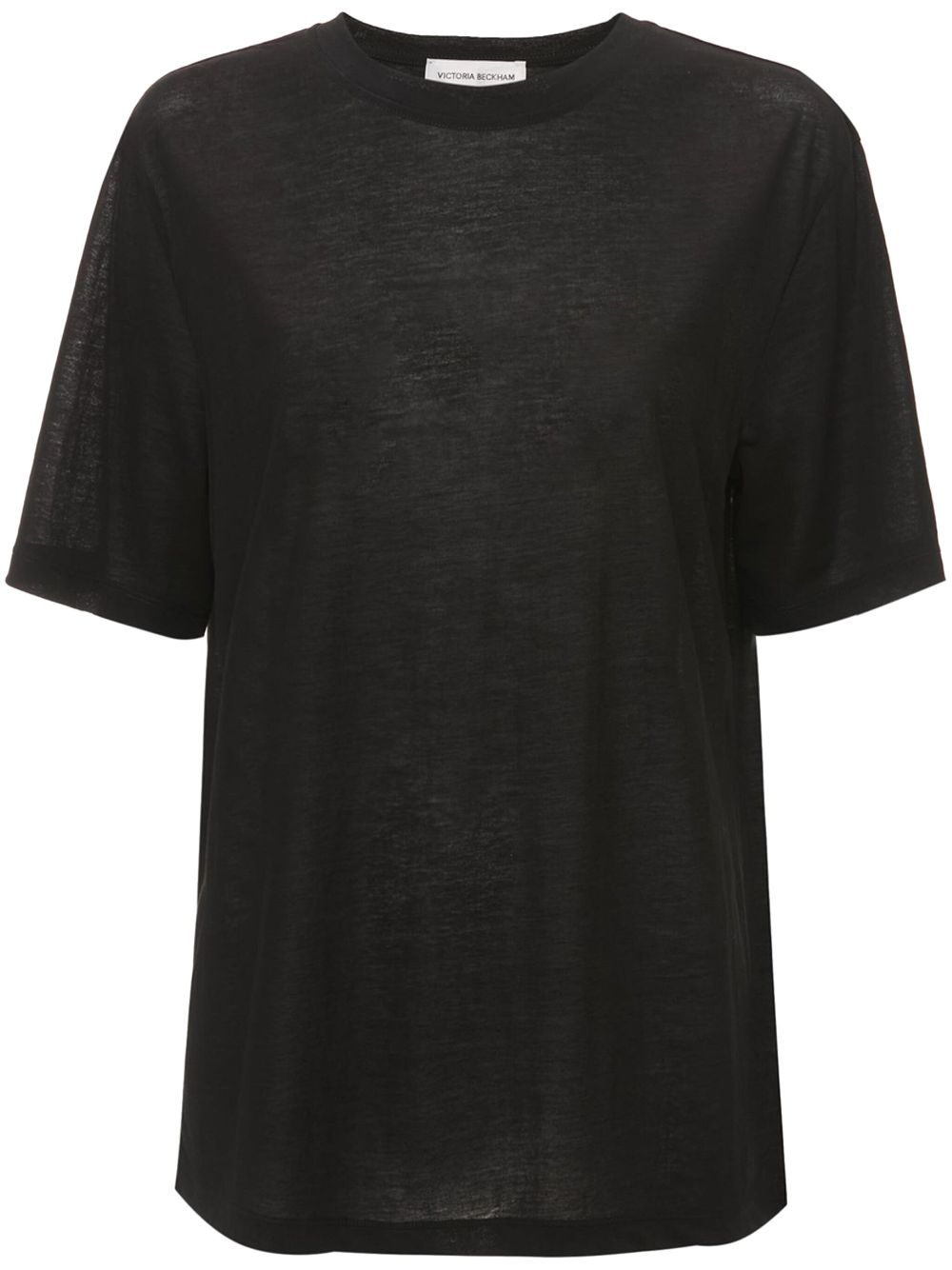 Victoria Beckham crepe T-shirt - Black