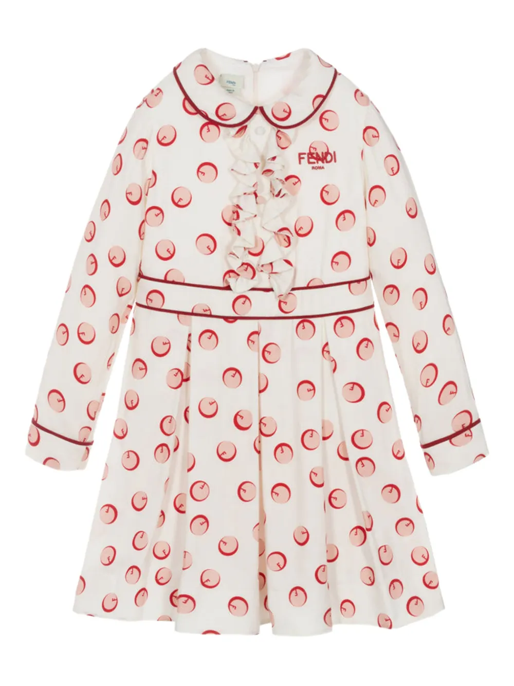 Fendi Kids Shadow Bubbles jurk Wit