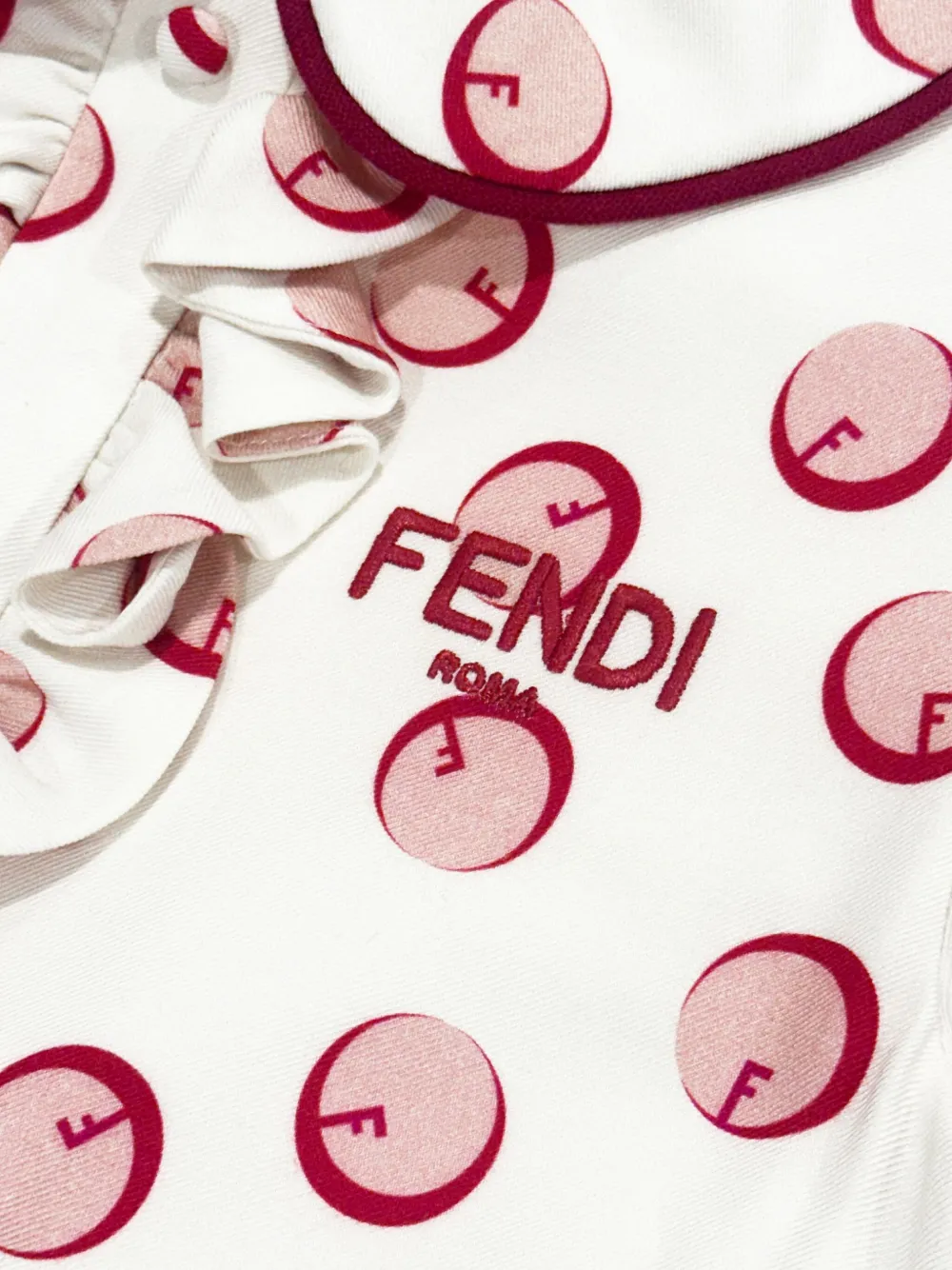 Fendi Kids Shadow Bubbles jurk Wit