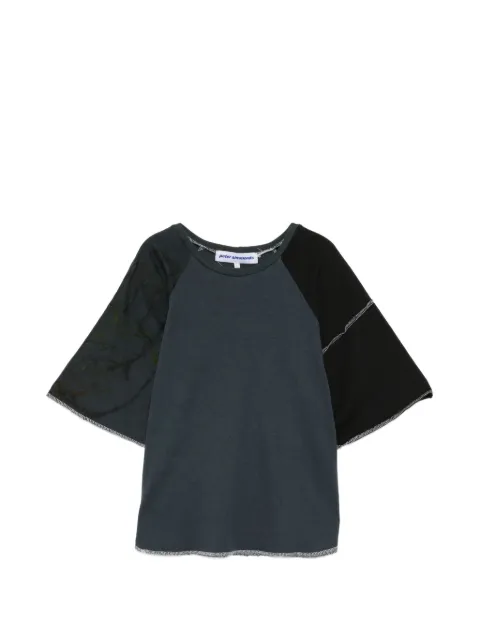 Stain Shade Camiseta mangas raglã com recorte contrastante