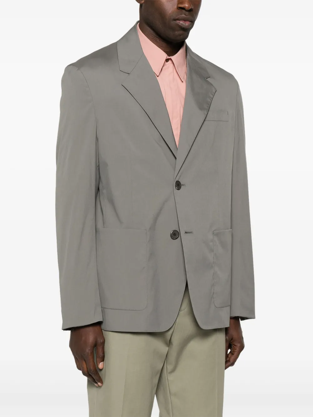 Prada Blazer met enkele rij knopen Grijs