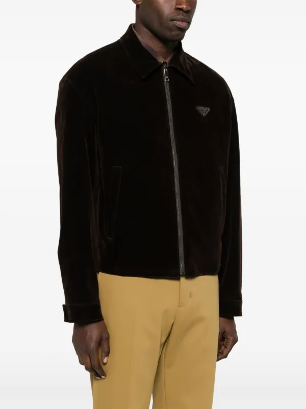 【プラダ・PRADA】Velvet jacket Prada Velvet Down Jacket | Saks Fifth Avenue