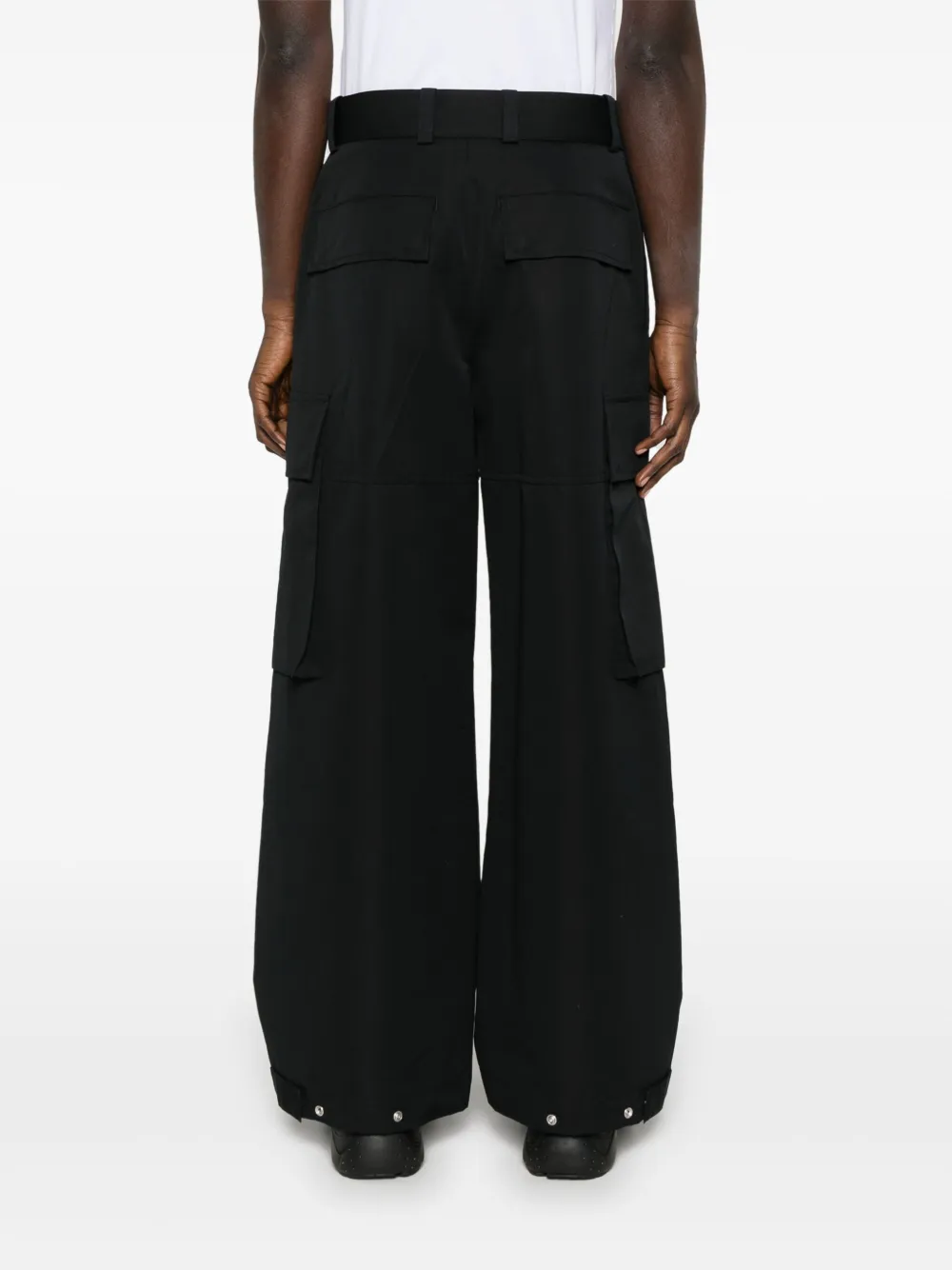 Jil Sander Cargo broek met ceintuur Zwart