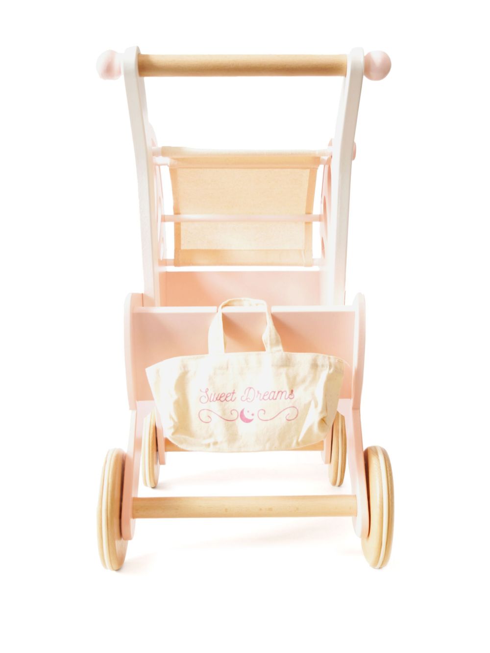 Le Toy Van Retro Wooden Doll stroller - Roze