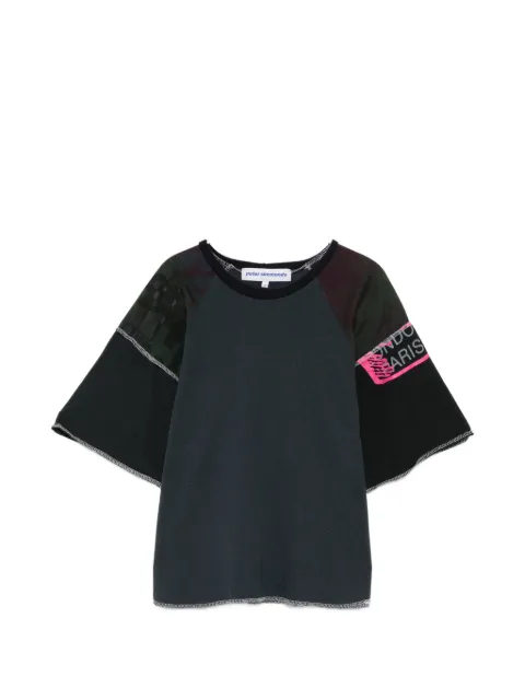Stain Shade raglan-sleeve raw-edge T-shirt