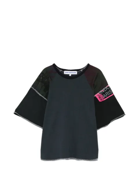 Stain Shade raglan-sleeve raw-edge T-shirt