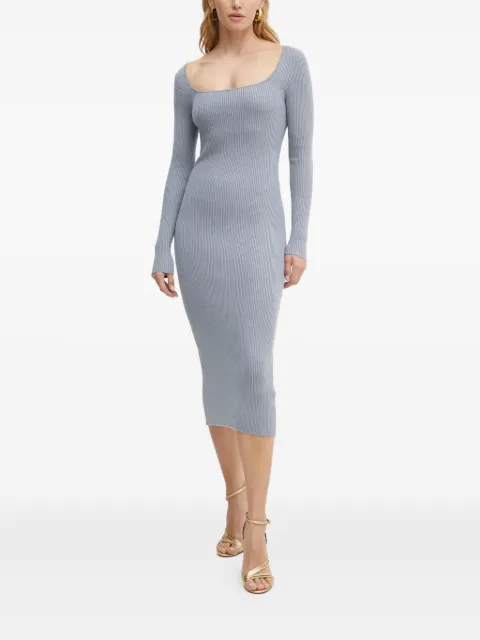 GUESS USA square-neck midi dress