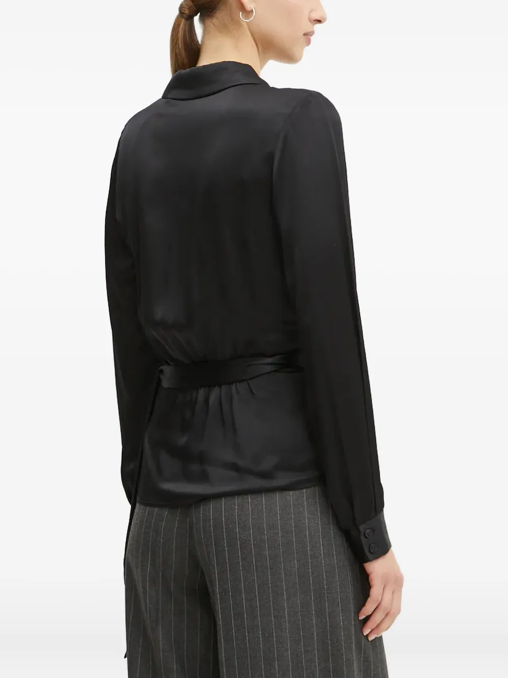 GUESS USA Satijnen blouse Zwart