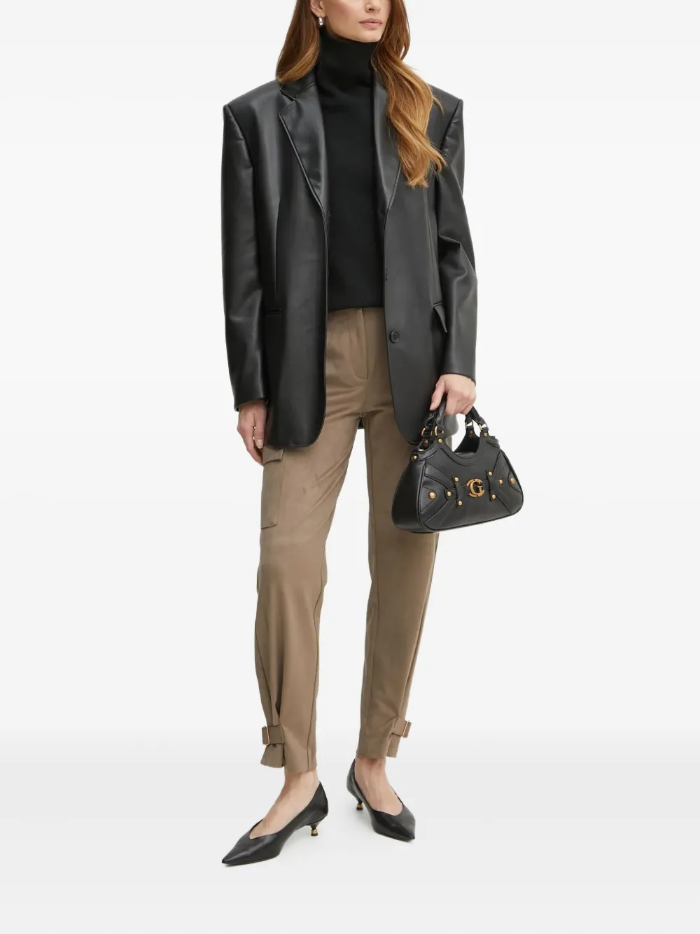 GUESS USA Broek met gesp - Beige