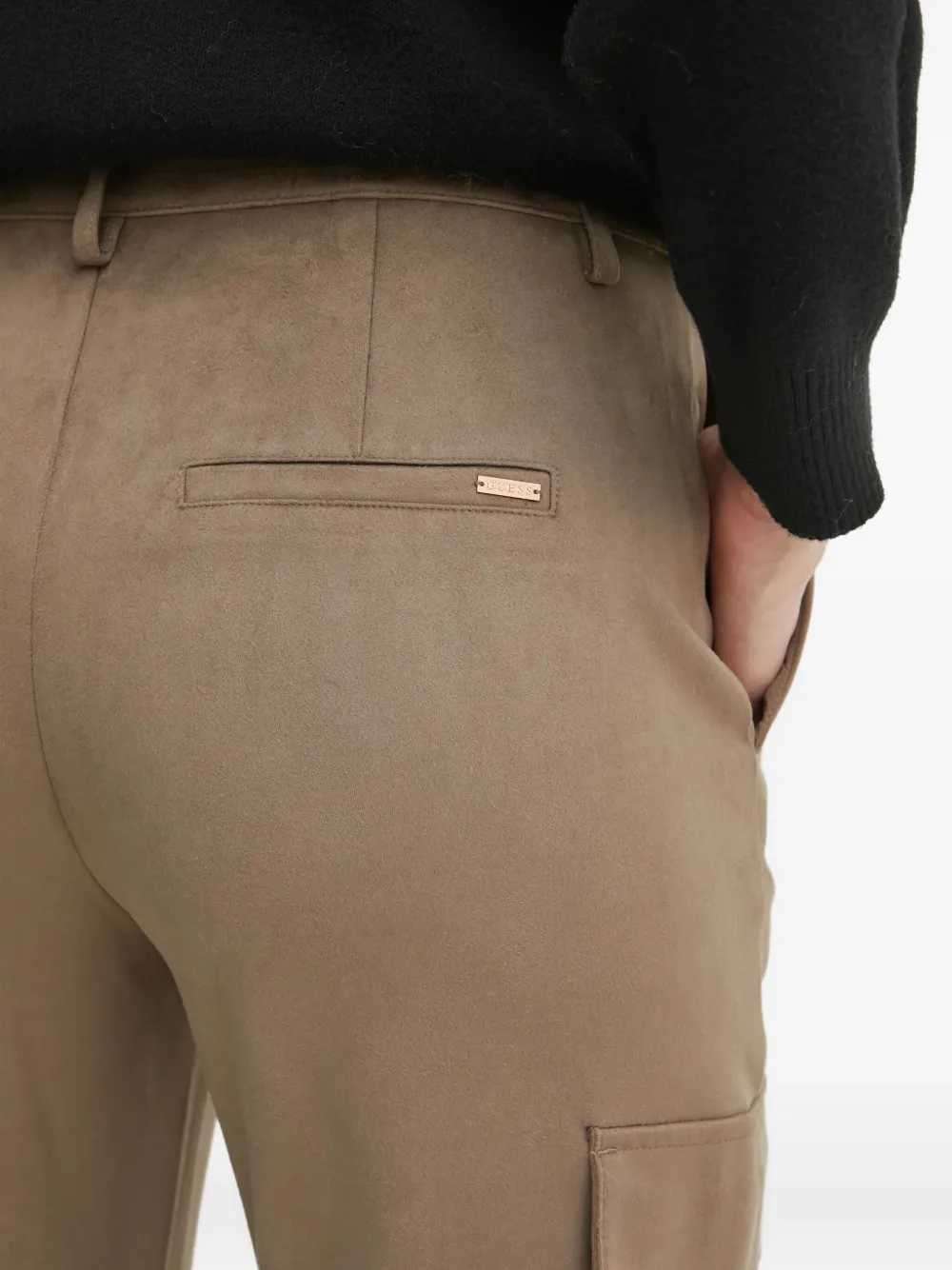 GUESS USA Broek met gesp Beige