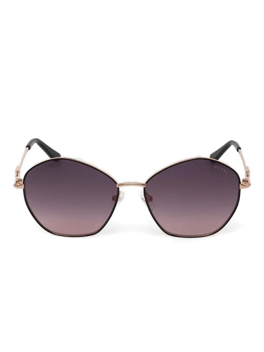 GUESS EYEWEAR Zonnebril met geometrisch montuur Goud