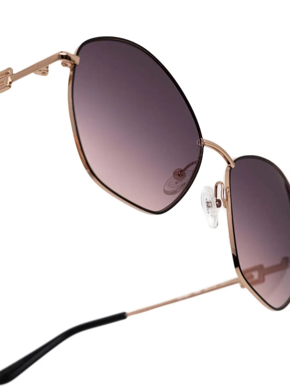 GUESS EYEWEAR Zonnebril met geometrisch montuur Goud