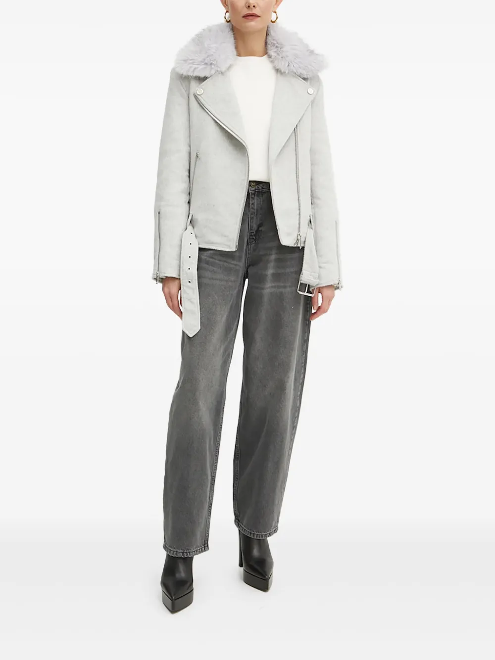 GUESS USA faux-fur belted jacket | Faux Fur & Shearling Jackets | Image 2