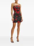 GUESS USA rose-print slip mini dress - Black