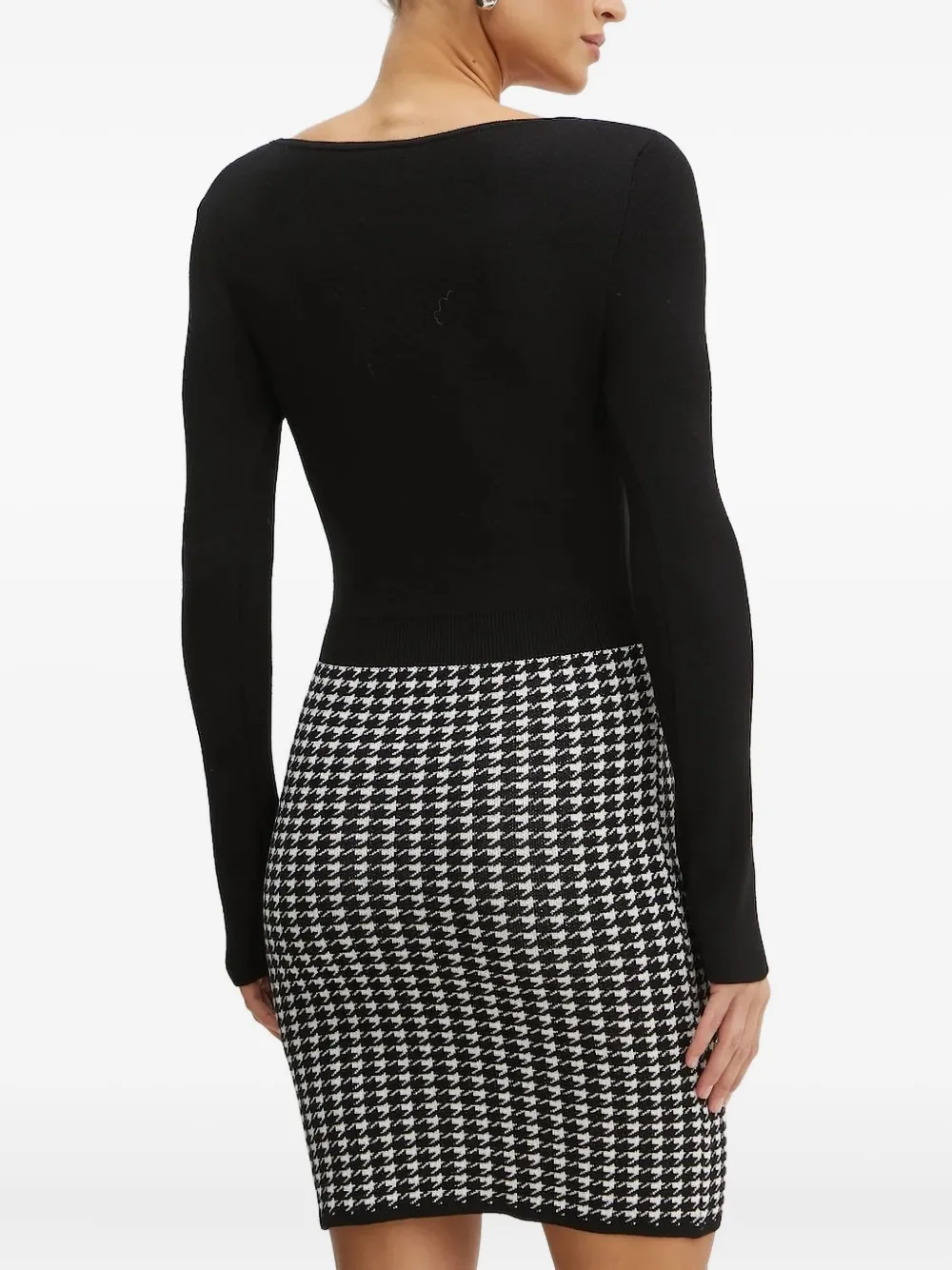 GUESS USA houndstooth embellished dress - Grijs