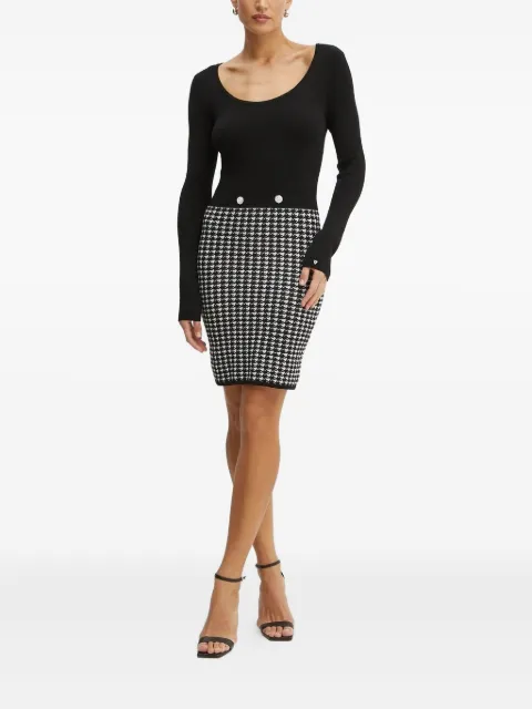 GUESS USA houndstooth embellished dress