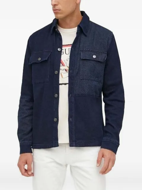 GUESS USA sobrecamisa de mezclilla con panel texturizado